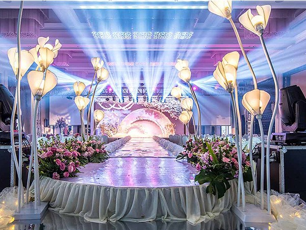 舟山朱家尖婚慶現(xiàn)場舞臺設備租賃與搭建案例